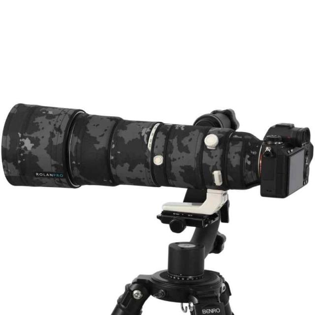 ROLANPRO レンズカバー | 適用ソニー FE 200-600mm F5.6-6.3 G OSS 対応 | 望遠レンズ用カモフラージュカバー | 3層構造保護、防水 | カラー番号：#18 黒色（MY-153）の通販は
