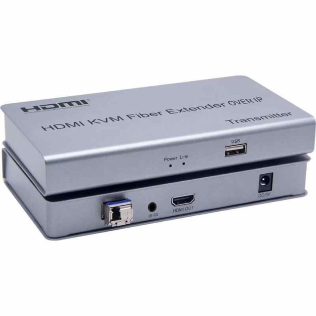 HDMI KVMファイバーエクステンダーOVER IP、HDMI KVM光ファイバースイッチエクステンダー20KM over IP LCSCファイバーケーブルUSB2.0 KVM共有キーボードマウススイッチPS4モニター用 (TX+RX)の通販は