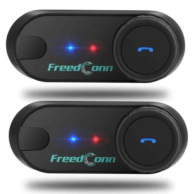 FreedConnハ？イク インカムT-COM VB PLUSバイク用Bluetooth5.0インターホン内臓 高交換性 2人音楽共有と3人インターコムと2人800ｍ通話に対応き (2台セット)の通販は 11,469円