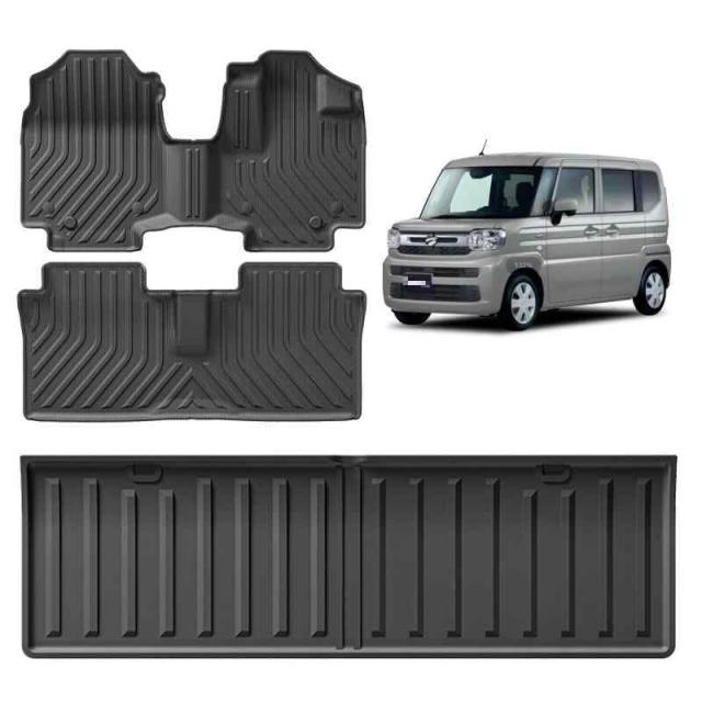 AHWZ スズキ 新型スペーシア スペーシアカスタム MK54S MK94S フロアマット 車 カーマット ラゲッジマット セカンドマット Spacia/Spacia Custom 2023年11月〜 内装 パーツ アクセサリー TPE材質 防水 耐汚れ 12,656円