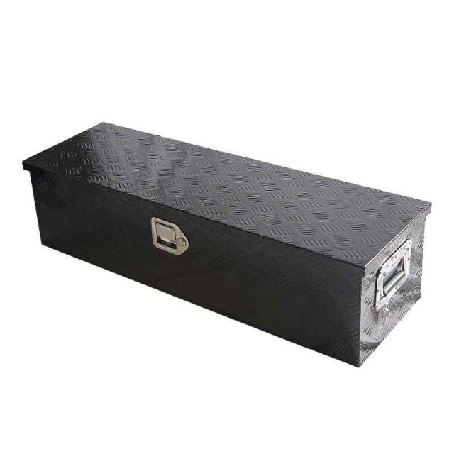 YESHMA トラック工具箱 アルミボックス ツールボックス 軽トラ 荷台 収納ボックス (L, 黒)