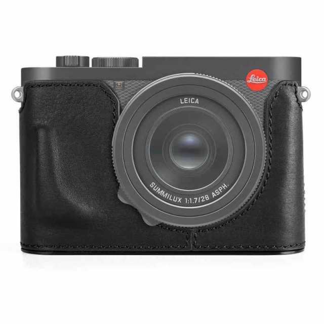 kinokoo Leica ライカ Q3 ケース、kinokoo Leica ライカ Q3 カメラケース 本革 ボディケース バッテリーの交換でき 三脚ネジ穴付き (ブラック)