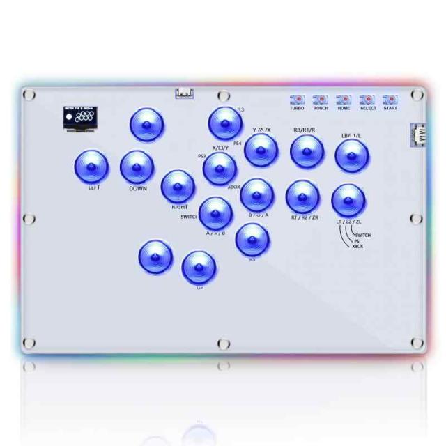 ITEFDTUTNE レバーレス アケコン 超薄 2024発売アップグレード版 (トランスペアレント)の通販は 9,857円