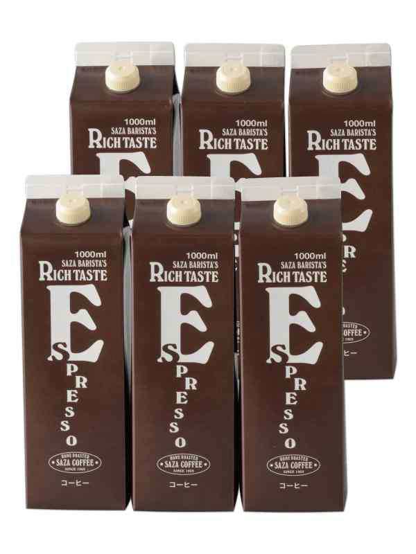 【 アイスエスプレッソ 1000ml×６本 】サザコーヒー コーヒー 無糖 ブラック 牛乳と合わせると 濃厚カフェオレにも ダークロースト カフェオレベース プレゼントの通販は 8,702円
