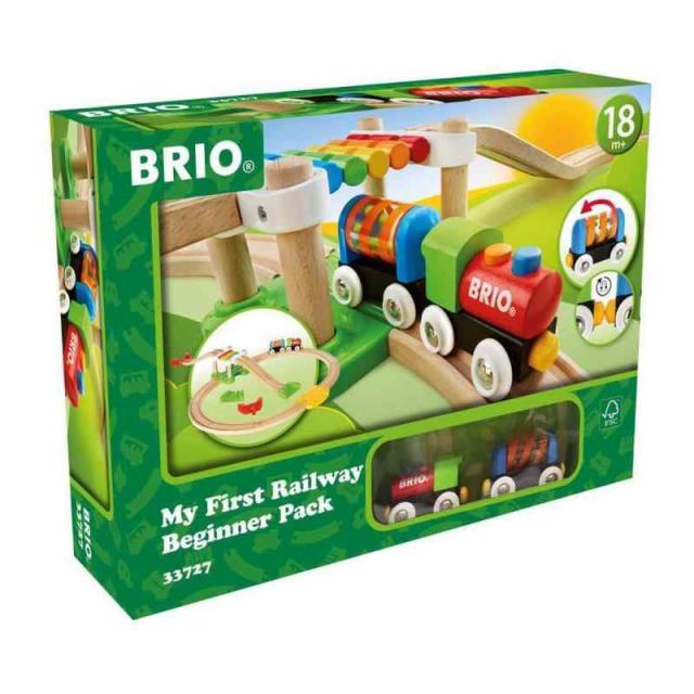 BRIO (ブリオ) レールウェイ マイファースト ビギナーセット [全18ピース] 対象年齢 1歳半~ (電車 おもちゃ 木製 レール) 33727の通販は 5,386円