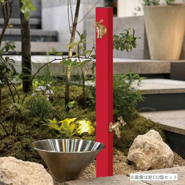 ユニソン(UNISON) 立水栓 スプレスタンド60 左右仕様 シャインチーク 蛇口2個セット シルバー 600532420 幅6.4×高さ 立水栓 スプレスタンド60ソリッド 左右仕様 蛇口なしUNISON&frasl;ユニソン (メーカー直送・代金引換不可)