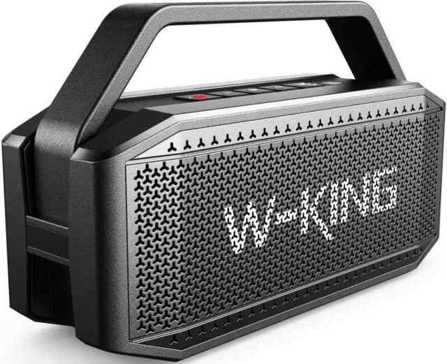 Bluetoothスピーカー、W-KING 60W RMS（100Wピーク）ディープバス付きポータブルスピーカー重低音、IPX6防水屋外ワイヤレススピーカー、B