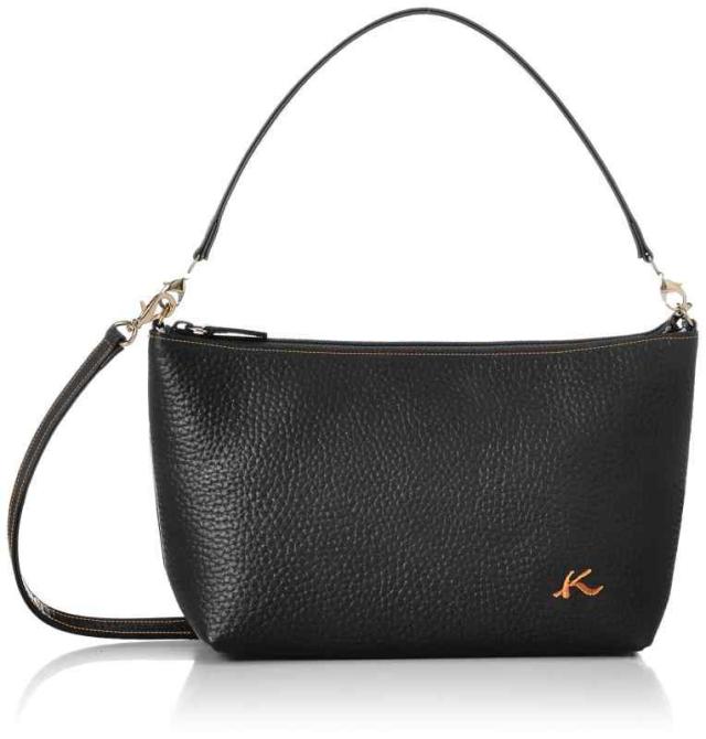 キタムラ] シュリンクレザー 2wayポーチ RH0565 レディース ブラック  