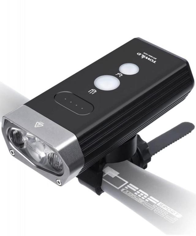 TOWILD 自転車 ライト USB充電式 ロードバイクライト 5200mAh大容量 2000ルーメン クロスバイクライト 「ハイ/ロー切替」自転車用ライト IPX6防水 長時間持つ バイク用 通勤 通学 サイクル用ライト 防災 夜間走行 (1.BR200 5,698円