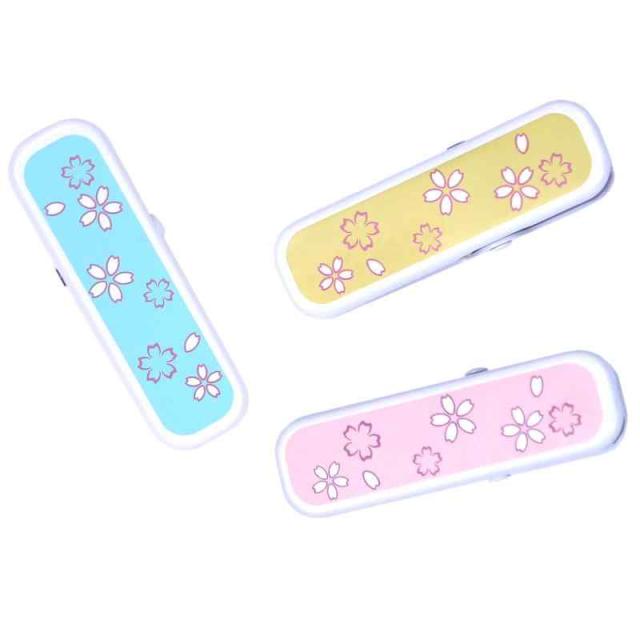 [TOuWA] 着物クリップ 着付け ハンディクリップ 大 和装 浴衣 衿止め 軽量 3個セット お茶会 七五三 お宮参り 紅葉狩り 成人式 (桜柄2)