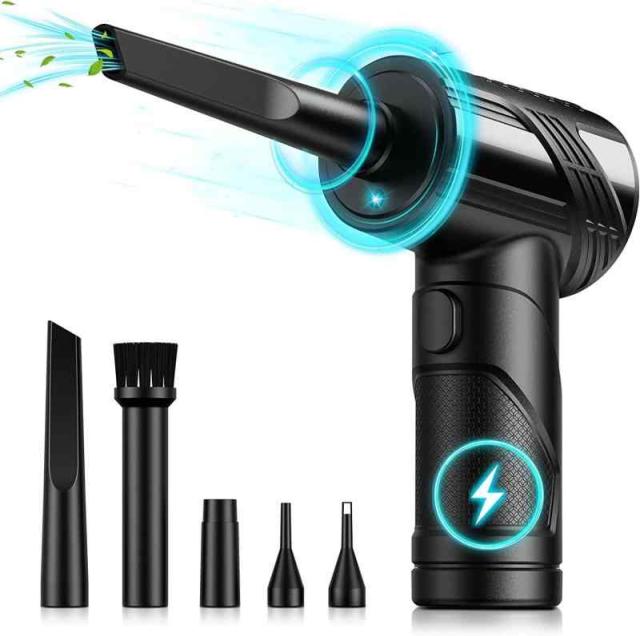 KACNON 電動エアダスター 90000RPM ブラシレスモーターエアダスター 超強力エアダスター 家庭用エアダスター 3段階風量調節エアーダスター 15W急速充電えあだすたー LEDライトエアダスター 電動/電源インジケーター 7500mAhバッテリーの通販は 5,567円