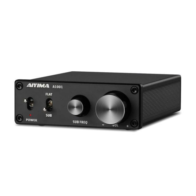 AIYIMA A1001 100W TPA3116 サブウーファーアンプ Dクラス HiFiモノラルアンプ RCA対応 全帯域/超低域切替式ステレオスピーカーアンプ ホームオーディオシステム用