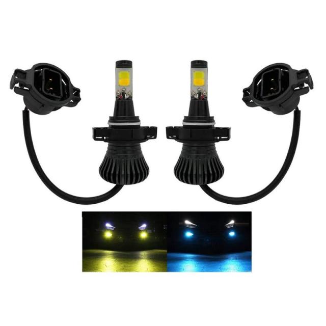 Futwod LED フォグランプ PSX24W H16 イエロー アイスブルー 2色 フォグ LED H16（外車・輸入車・アメ車） PSX24W 兼用 黄色 ブルー 青 ２色切り替えタイプ PSX24W LED フォグ バルブ H16 フォグランプ 1