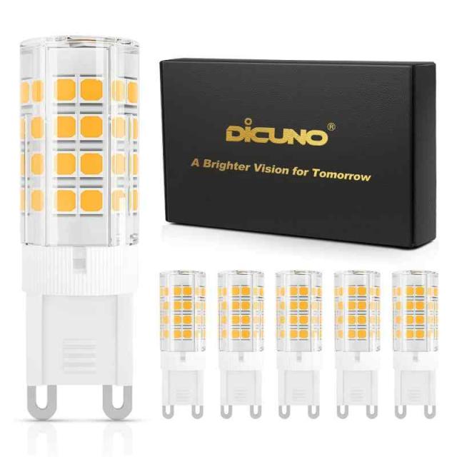 DiCUNO G9 LED電球 ハロゲン電球 40W相当 4W 450lm 非調光 セラミック 省エネ 6個入り (電球色)