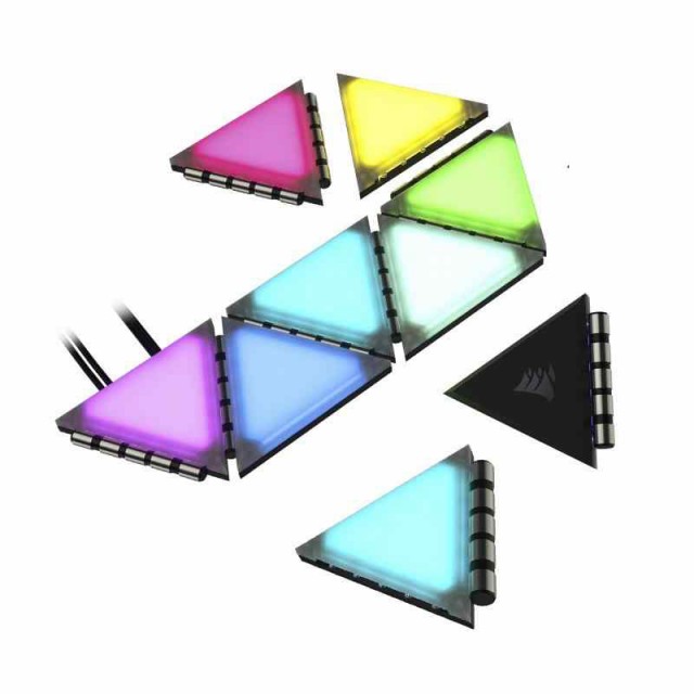 CORSAIR iCUE LC100 ケース RGB ライティングパネル - ミニトライアングル mini triangle 【拡張用キット】 Expansion Kit 9枚入りセット