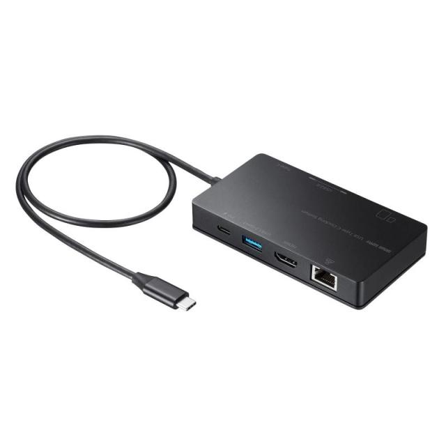 サンワサプライ USB Type-C ドッキングステーション 9in1 USB-DKM3BK