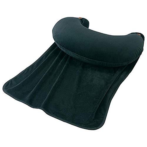 マイクロビーズクッション　ふんわりタッチケット付き 【ニシダ】（ブランケット付き）【現在５色のバリエーションあり】 (ブラック)の通販は 7,888円