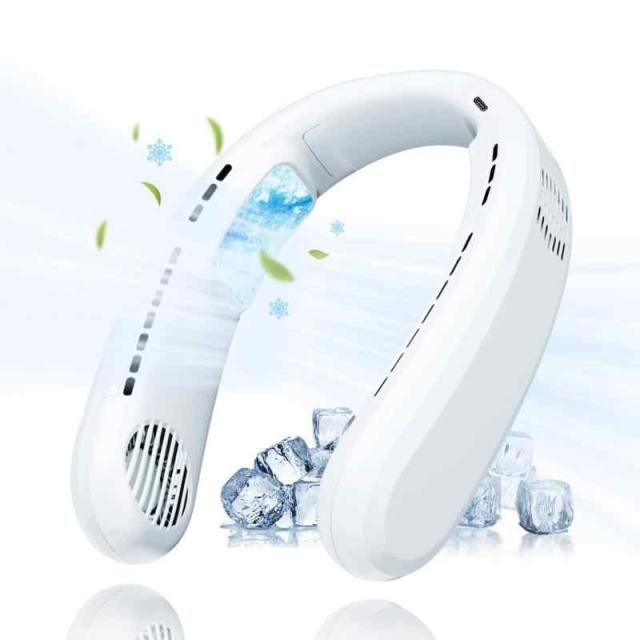 ネッククーラー 冷却プレート付き 首掛け扇風機 【2024新設計・左右同時冷却＆上下同時送風】 ネックファン 大風量 携帯扇風機 首かけ 6000mAh大容量 静音設計 軽量 コードレス 涼しい 軽量 静音設計 Type-C充電式 熱中症対策 遠足/スポーの通販は 5,914円