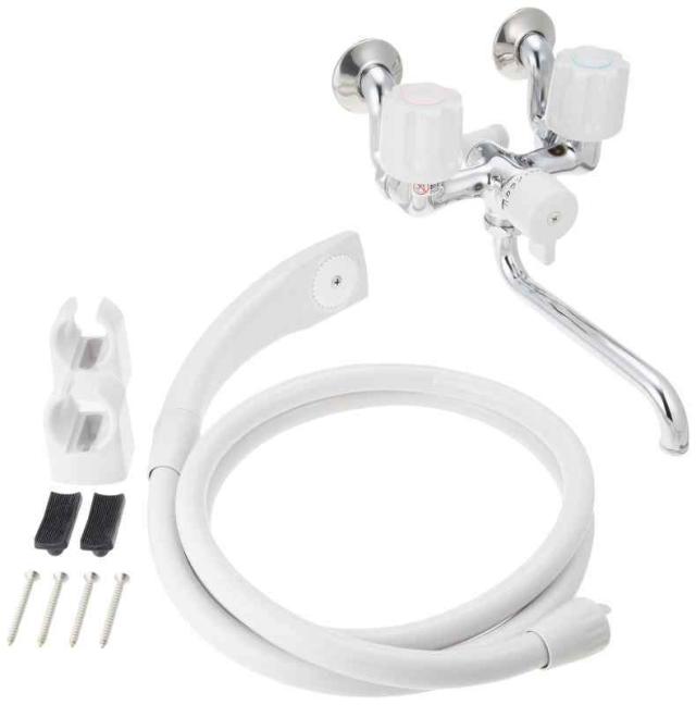 三栄 水栓金具 【SK11-LH】ツーバブルシャワ混合栓の通販は 12,564円