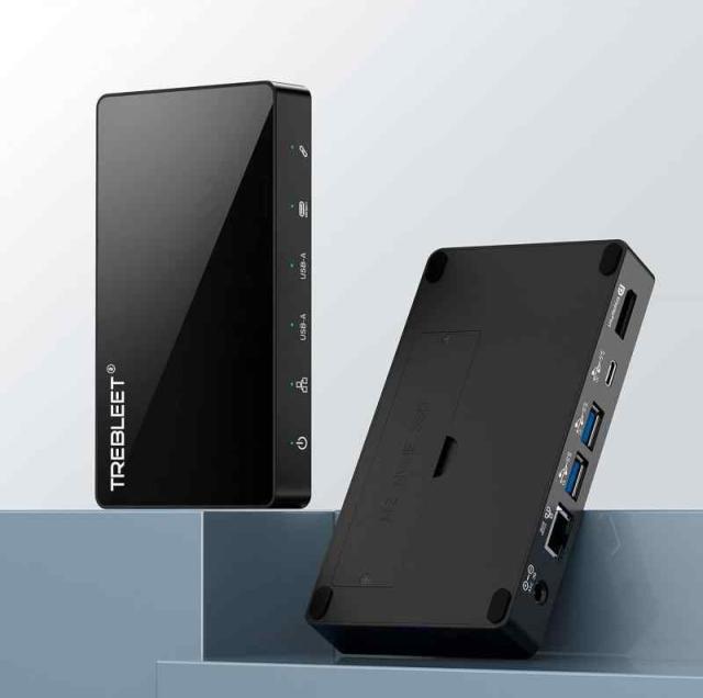 Thunderbolt 3 ドック 8-in-1 超小型 ドッキングステーション M.2 SSD 外付け [NVMe拡張が可能・最大2800Mbps、60W Power Delivery 出力、8K対応DisplayPort 1.4、1Gbイーサネット、3