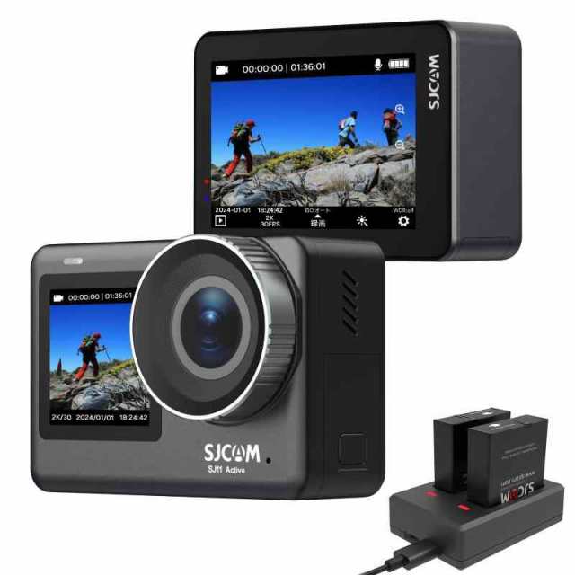 SJCAM SJ11 active アクションカメラ 4K タッチパネル式 六軸手ブレ補正 5Gwifi搭載 広角 IP68防水 H.265 HDR映像 縦画面撮影 動体検知 8倍ズーム WDR 2000万画素 水中カメラ ライブ配信 Webカメラ リモコ