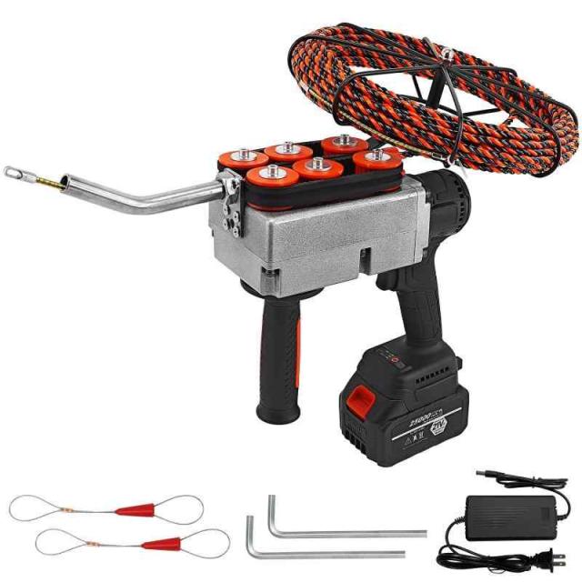 Howhite 電線伸線機 電動 通線ワイヤー 30M 通線ロッド 配線通し 充電式 通線 配線専用 Fish Tape 入線専用ワイヤー 通線工具 通しワイヤー 配線工事 23,893円