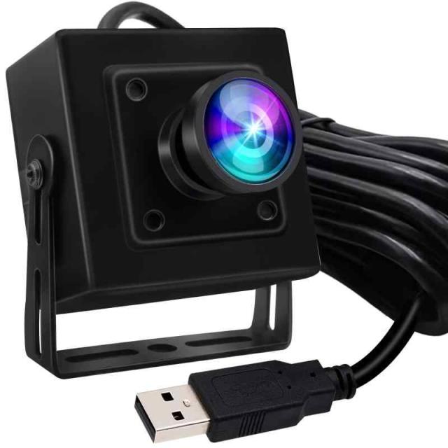 ELP ウェブカメラ 1300万画素 USB ミニカメラ 広角 100度歪みのないレンズレス Webカメラ 2880P 超小型 Webカメラ Sony IMX214 イメージセンサー/サポートUVC/プラグアンドプレフリードライバー/動画配信 家庭 会議