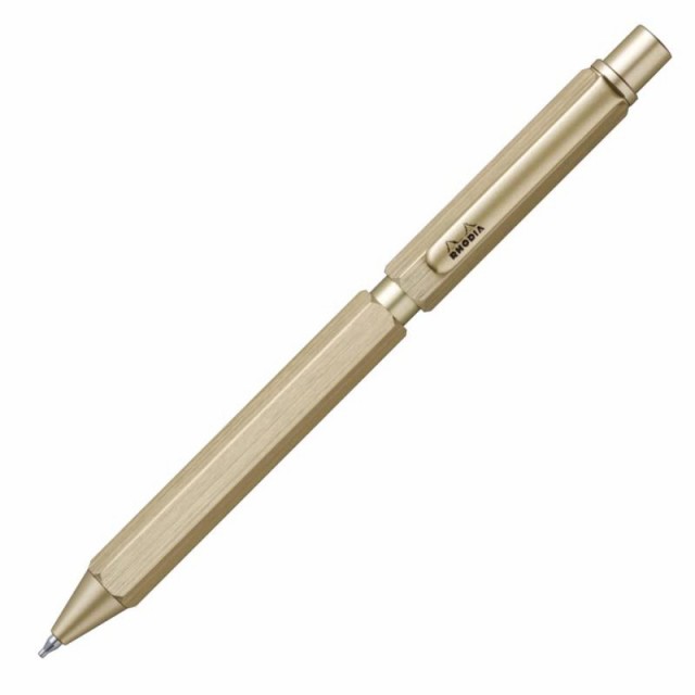 RHODIA(ロディア) 多機能ペン 『スクリプト マルチペン ゴールド』 ボールペン 油性 0.5mm 2色(黒・赤)&シャープペン 0.5mm アルミニウムボディ ヘアライン加工 ロータリー式SCRIPT cf9345の通販は