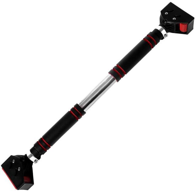 懸垂バー チンニング棒 懸垂棒 筋力トレーニング ぶら下がり健康器 自宅 筋トレ 懸垂マシン 滑り止め30秒簡単設置 背筋 胸筋 腹筋 二頭筋 穴あけ不要 ネジ不要 室内用 安全ロック付き 日本語説明書付き (ロング（設置幅92-124cm）)の通販は