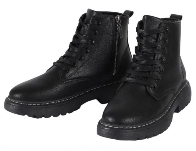 [aspersio] [アスペルシオ] 大人カッコいい ハイカット ブーツ ビジュアル系 サイドジップ 厚底 編み上げ レースアップ シューズ メンズ (27.0 cm, ロータスブラック)の通販は 4,641円