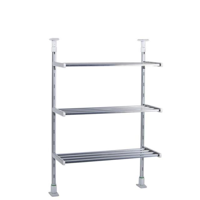 田窪工業所 キッチン収納棚 ステンレス つっぱりラック (3段, 幅45cm, 3段)