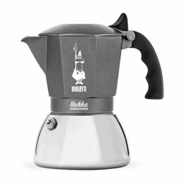 BIALETTI(ビアレッティ) Bialettiブリッカインダクション 4カップ用 IH対応 & 直火式 (コーヒーメーカー エスプレッソメーカー マキネッ