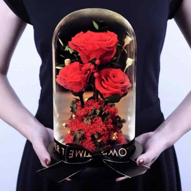 プリザーブドフラワー アレンジメント 花束 LED 付き LED付き