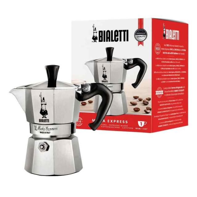 Bialetti (ビアレッティ) モカエキスプレス (1カップ, シルバー)