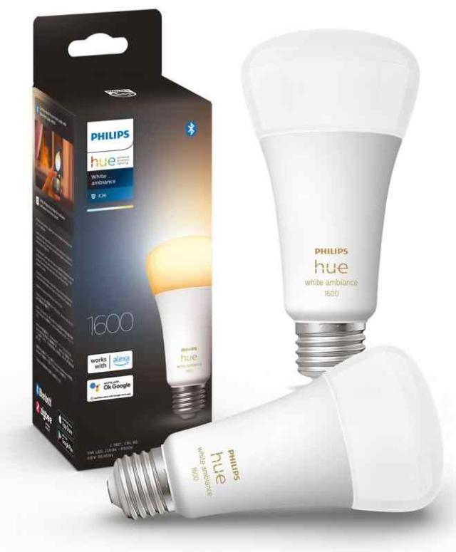 Philips Hue E26 100W 1600lm 2個セット Philips Hue スマート電球 E26 100W ホワイトグラデーション 2個