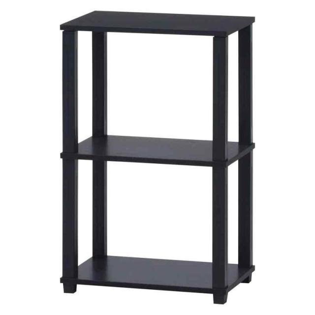 不二貿易 フィット 軽量 工具不要 収納ラック 組立商品 (ブラウン×ブラック)