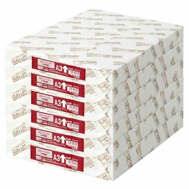 プラス コピー用紙 A3 3000枚 (500枚×6冊) 56-003×6の通販は