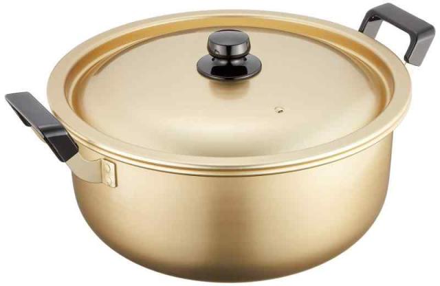 北陸アルミニウム(Hokuriku Alumi) 両手鍋 純しゅう酸 味づくし (ゴールド, 2 L, 直径 29 cm)の通販は 5,522円