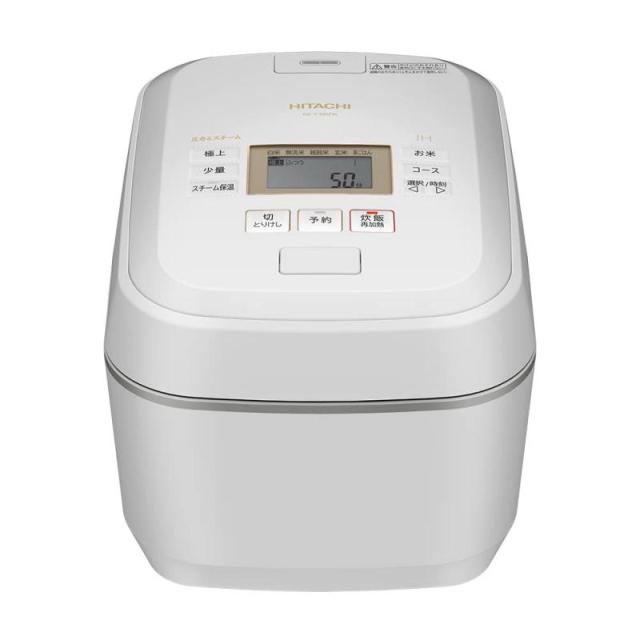 日立(HITACHI) 炊飯器 5.5合 圧力&スチームIH 蒸気カット RZ-V100FM W フロストホワイト 八代目儀兵衛 監修 日本製 大火力 沸騰鉄釜 ふっくら御膳