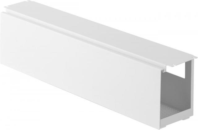 山崎実業(Yamazaki) デスク下 天板ケーブルラック ロング ホワイト 約W63.5×D12×H17cm タワー tower ケーブル 電源タップ 収納 ネジで固定 カバー付き 4478の通販は