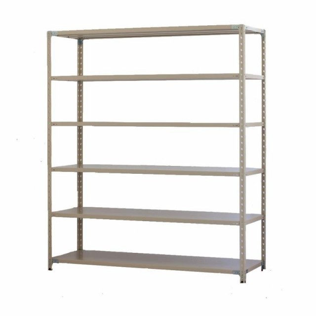 プラス KR 軽量 スチールラック 業務用 (天地6段) 耐荷重150kg/段 |奥行612mm 高さ2100mm 幅1812mm 簡単組立 848671 ライトグレーの通販は
