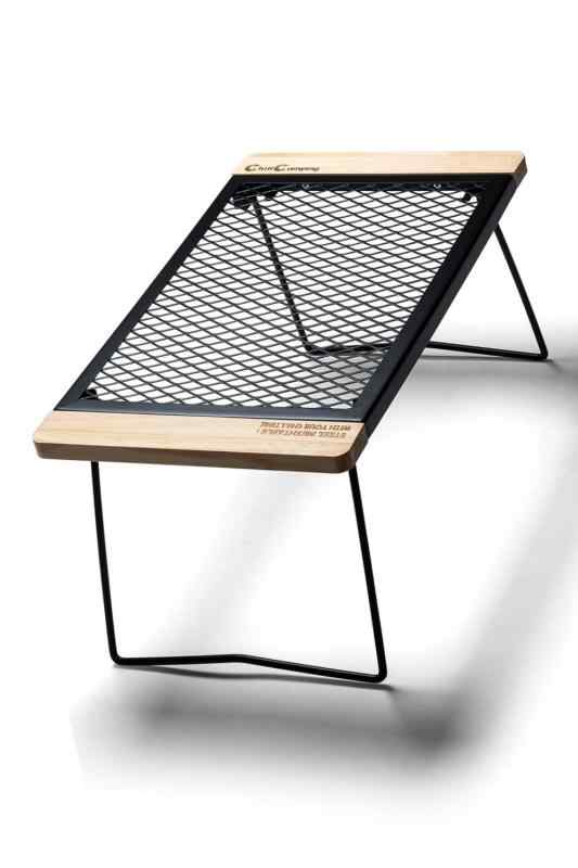 ChillCamping(チルキャンピング) キャンプ アウトドア テーブル 焚き火 フィールドラック クーラーボックススタンド (木目, HIGH)の通販は 4,937円