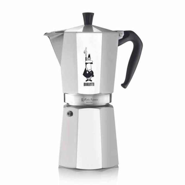 Bialetti (ビアレッティ) モカ 直火式 (コーヒーメーカー エスプレッソメーカー マキネッタ) (18カップ シルバー)