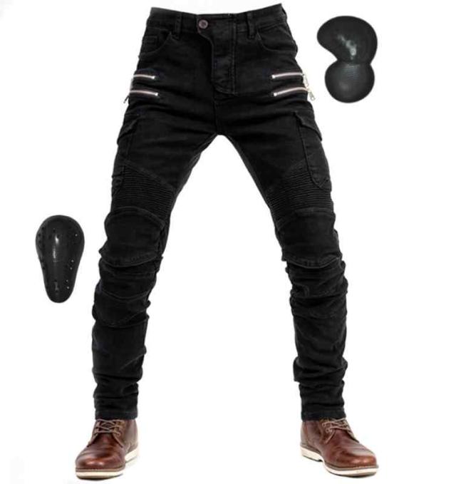 RENHE メンズバイクパンツ ライディングパンツ バイク用ジーンズ 耐磨 ツーリングパンツ オールシーズン プロテクター付き ストレッチ素材 (ブラック, S)の通販は