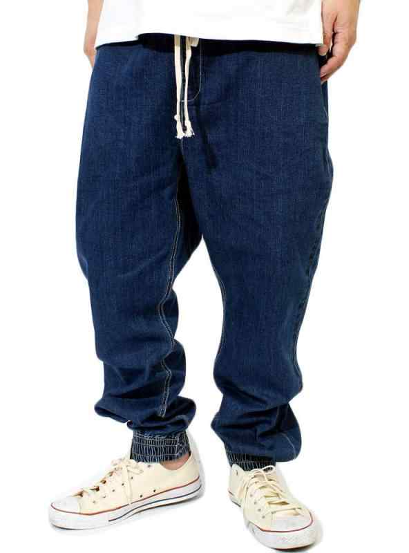 [ワン カラーズ] ジョガーパンツ メンズ 大きいサイズ ストレッチ ウエストゴム テーパード デニム イージーパンツ 【M〜5Lサイズ】 (4L, インディゴ)の通販は