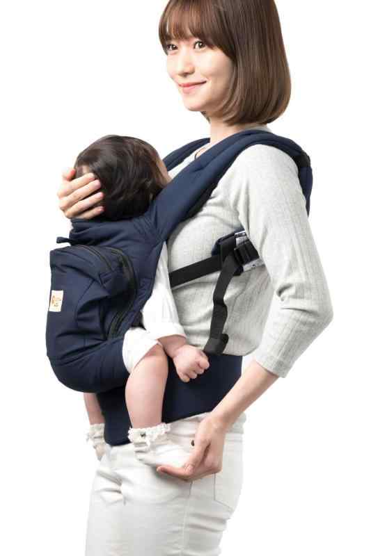 napnap（ナップナップ） 抱っこ紐 だっこひも 抱っこ おんぶ 暑さ対策 オールシーズン ベビーキャリー BASIC（ベーシック） (ネイビー)の通販は