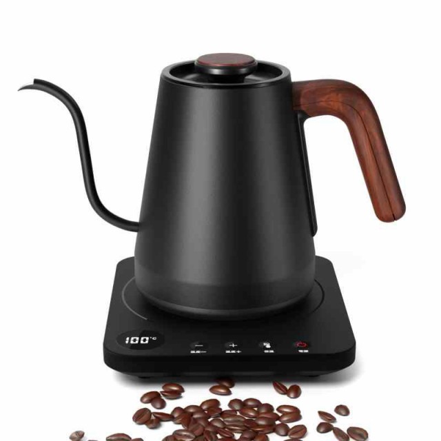 電気ケトル コーヒー HAGOOGI (ハゴオギ) ドリップケトル 1.0L 1200W コーヒーポット 温度調節 (1℃単位)/保温機能/空焚き防止/通知音オン・オフ/PSE認証済み 細口 コーヒーケトル コーヒー 紅茶 お茶 プレゼント用 ドリップ ポの通販は