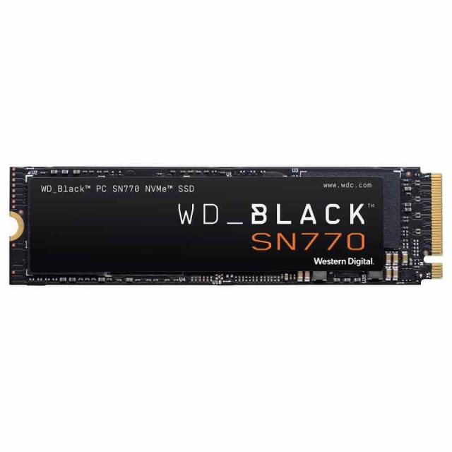 WD_BLACK 1TB SN770 NVMe 内蔵ゲーミング SSD ソリッドステートドライブ - Gen4 PCIe M.2 2280、最大5150 MB/sまで - WDS100T3X0E