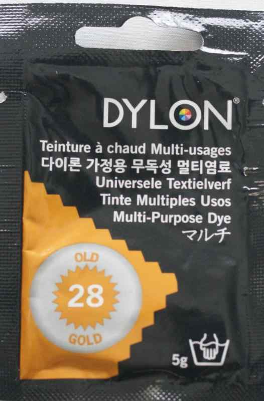 DYLON 衣類・繊維用 染料 ダイロン マルチ 5g col. 28オールドゴールド DYNMP