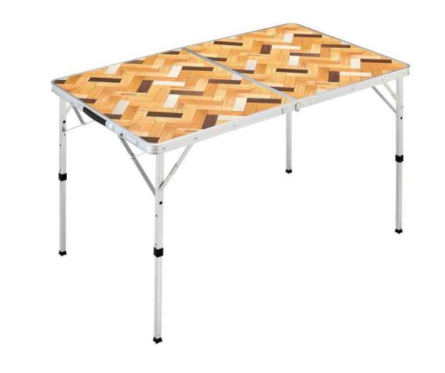 コールマン(Coleman) テーブル ナチュラルパズルテーブル (約120×70×70/60/40(h)cm, 茶系、シルバー)